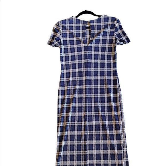 EUC ASOS Stretchy Blue Plaid Dress - Picture 5 of 5